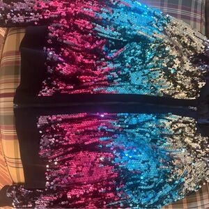 Fashion Nova Black and Gold Sequin Jacket